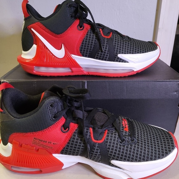 Nike Other - Nike Lebron Witness 7 RED Black Basketball Shoes DM1123-005 Sz 9 Lion Mid Top